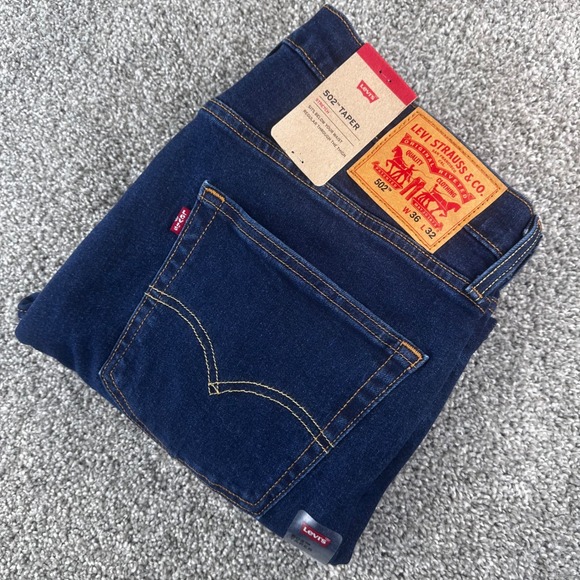 Levi's Other - Levis 502 Taper Jeans Men 36x32 Dark Wash Americana Casual Denim Street NWT